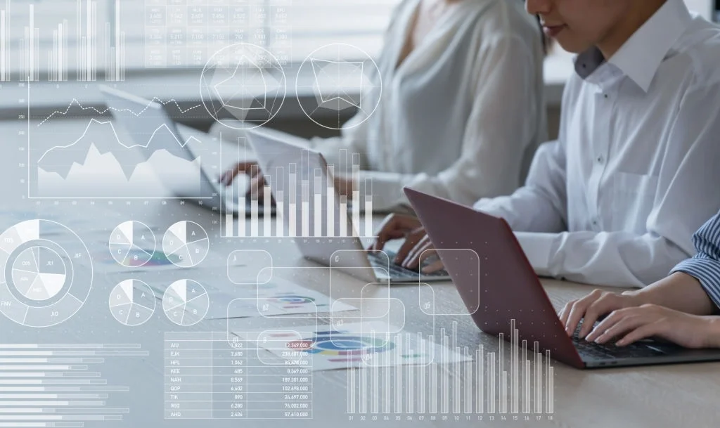 Statistics of business concept. Finance chart. Financial planning. Data analysis.