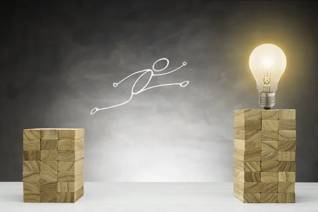 飛び越えるイメージ