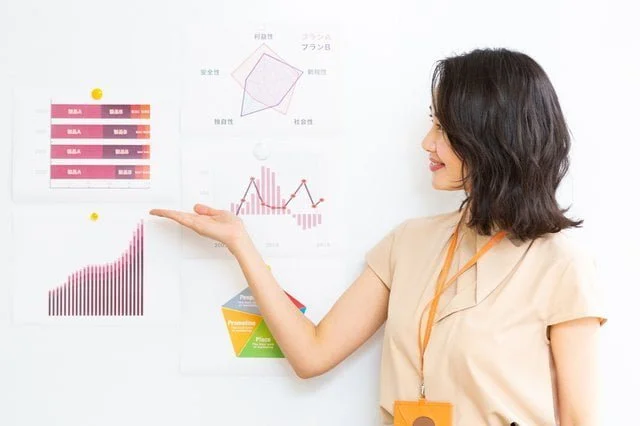 難しくないBtoB企業の広報PR戦略と成功事例 プレゼンをしている女性