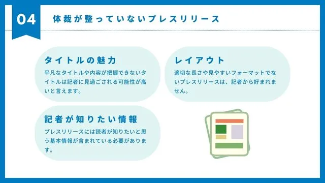 体制が整っていないプレスリリース　インフォグラフィック