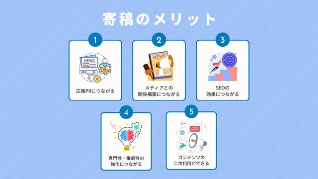 寄稿の5つのメリット