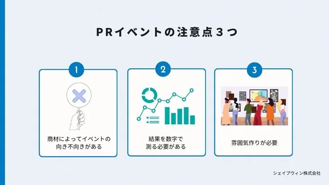 pr　イベント　注意点