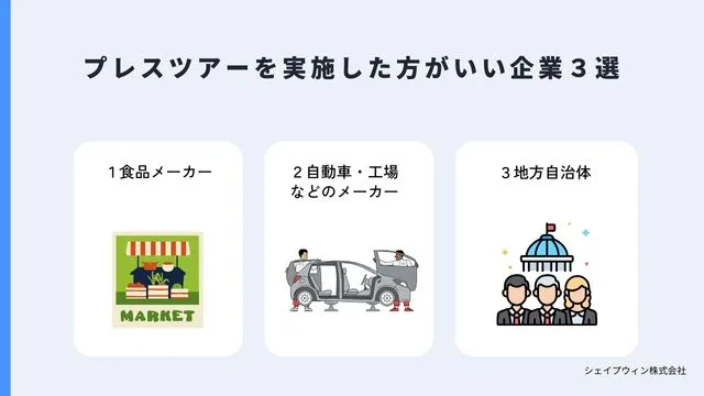 プレスツアーとは?メディア掲載に繋げる5つのポイントと実施方法 プレス ツアーを実施した方がいい企業3選