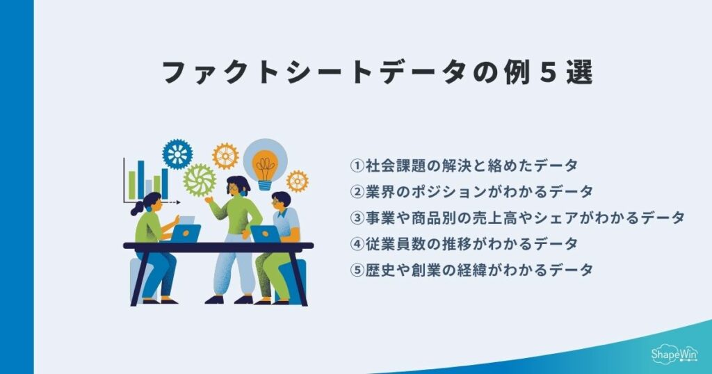 ファクトシートに載せるデータの例５選＿インフォグラフィック