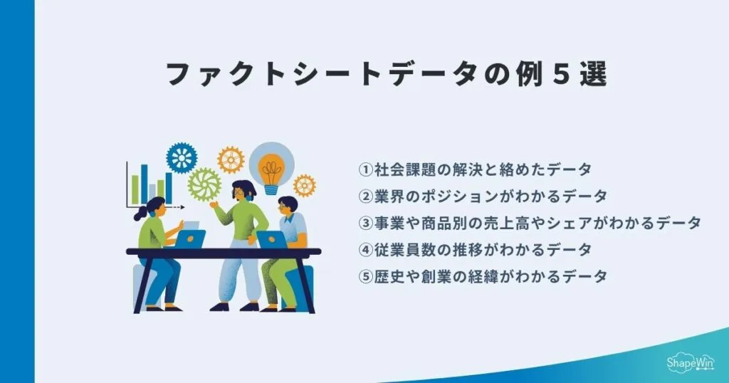 ファクトシートに載せるデータの例５選＿インフォグラフィック