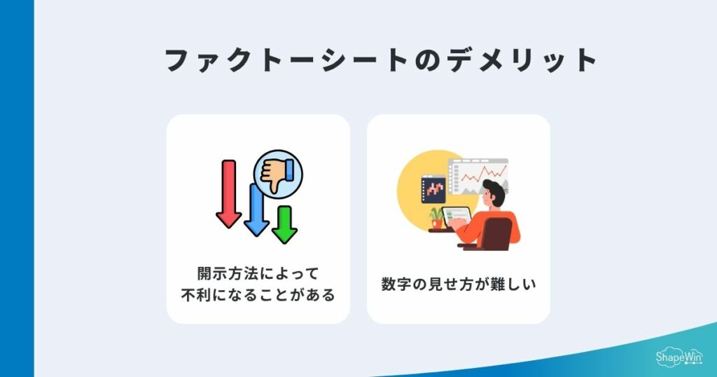 ファクトーシートの２つのデメリット＿インフォグラフィック