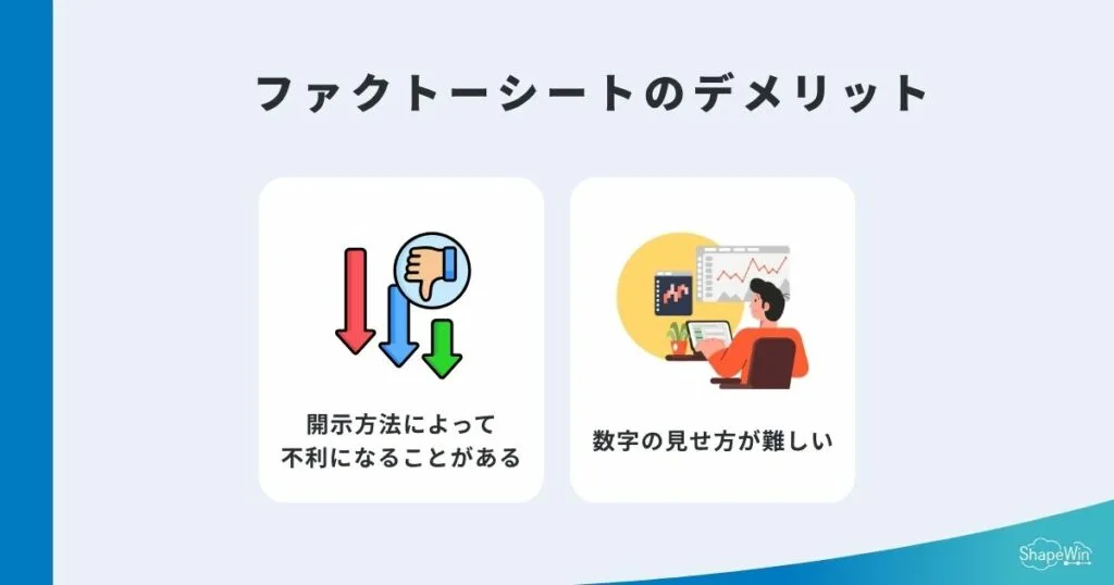 ファクトーシートの２つのデメリット＿インフォグラフィック