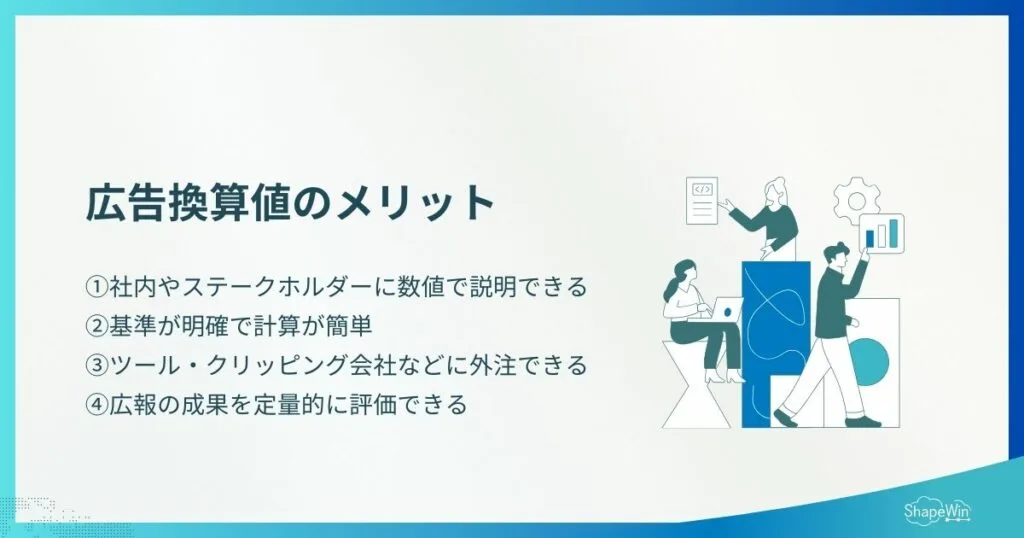 広告換算値とは?意味・計算方法・注意点を解説 広告換算値のメリット_インフォグラフィック