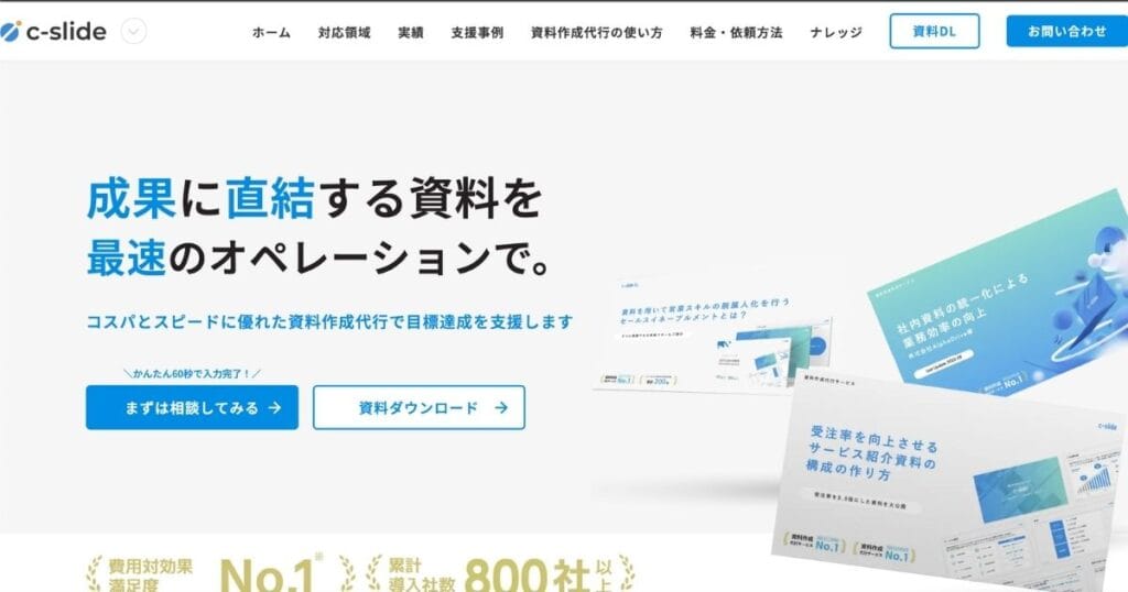 オウンドメディア外注の代表的な会社　cone-c-slide