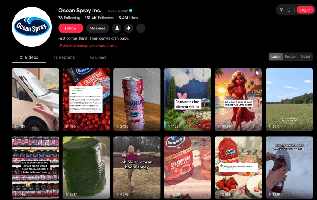 動画広告　事例　Ocean Spray