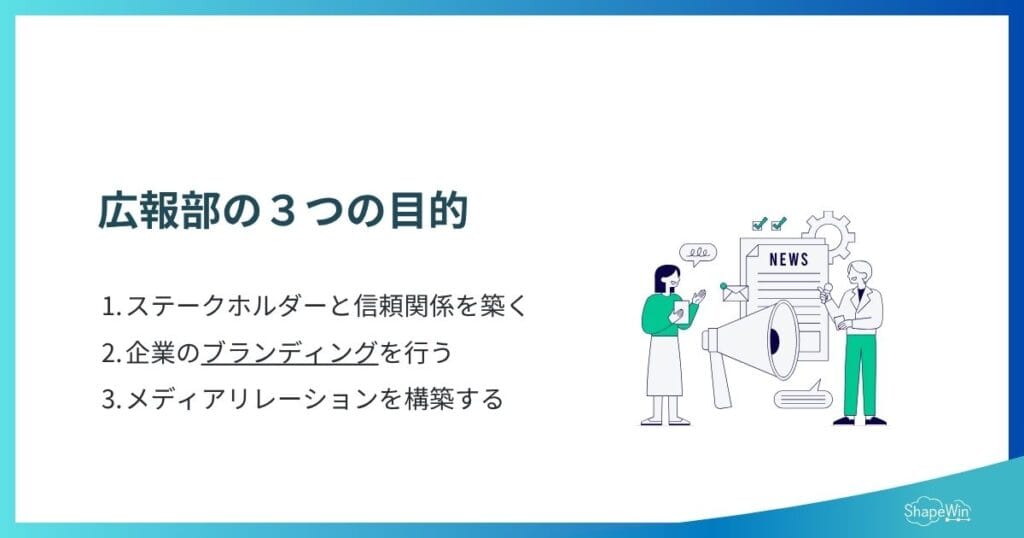 インフォグラフィック＿広報部の３つの目的